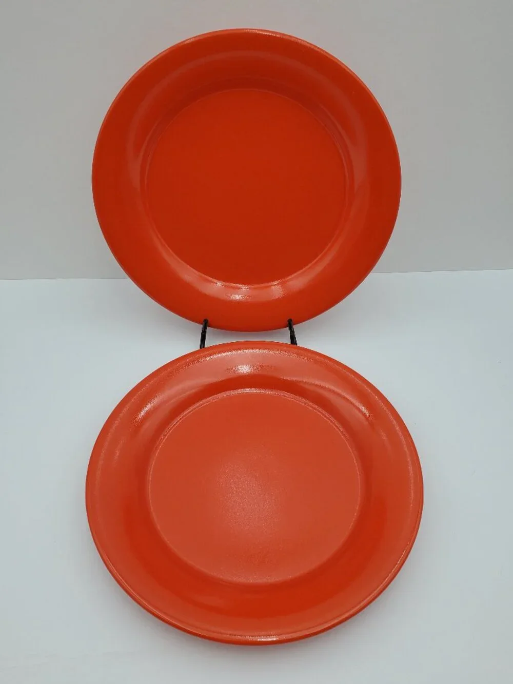 Franciscan Fire Dance Dinner Plates Interpace Kaleidoscope Red Orange Plates